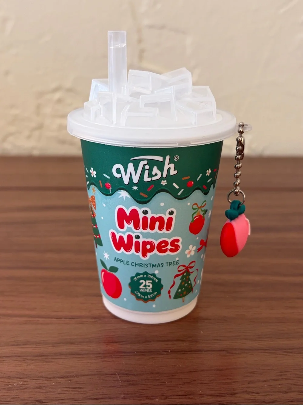 Wish Christmas Mini Wipes Holiday Cup Containers Set of 3 New
